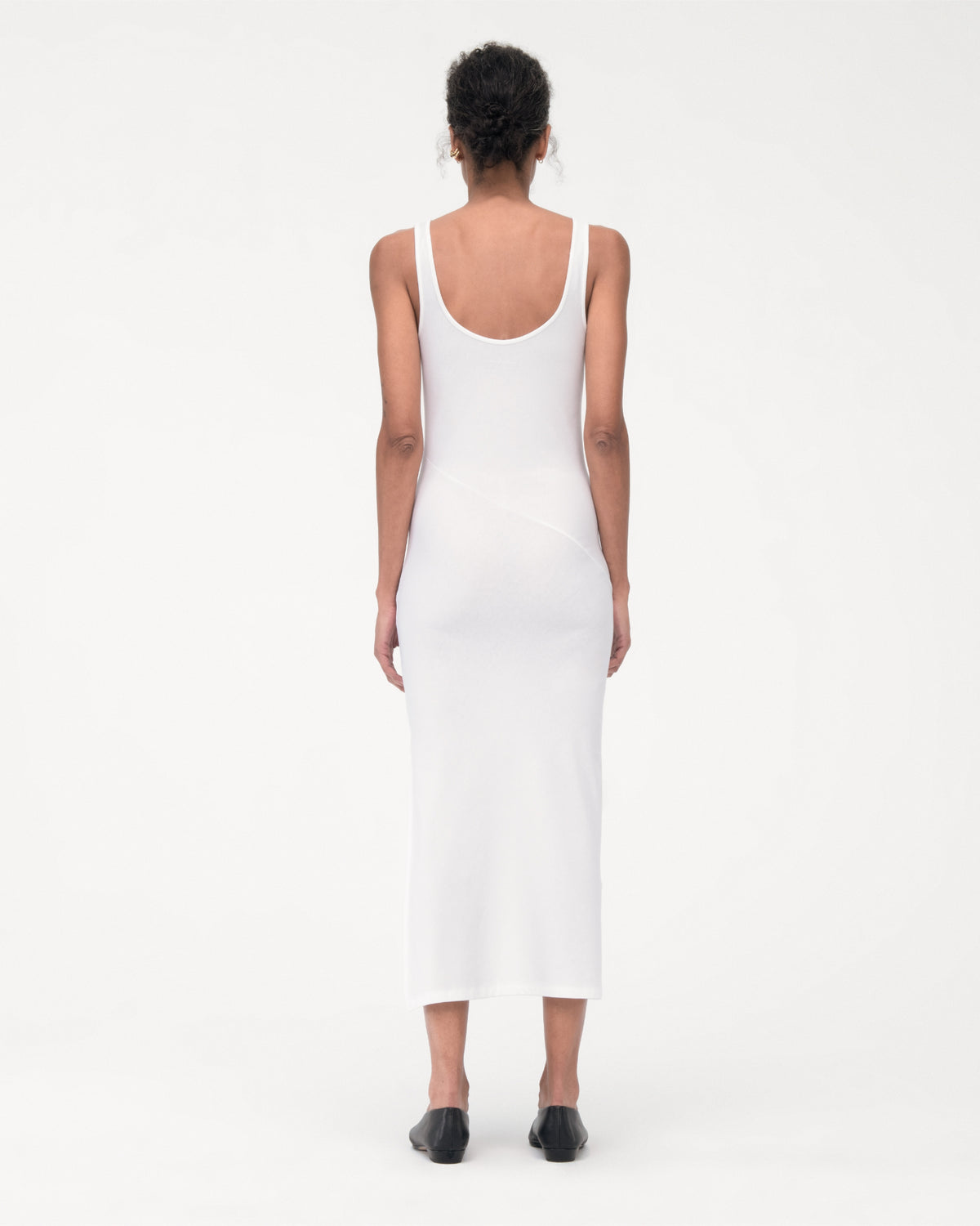 Another Tomorrow Tank Dress in White – Cotton Women's Dress