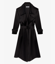 Satin Soft Trench | Black