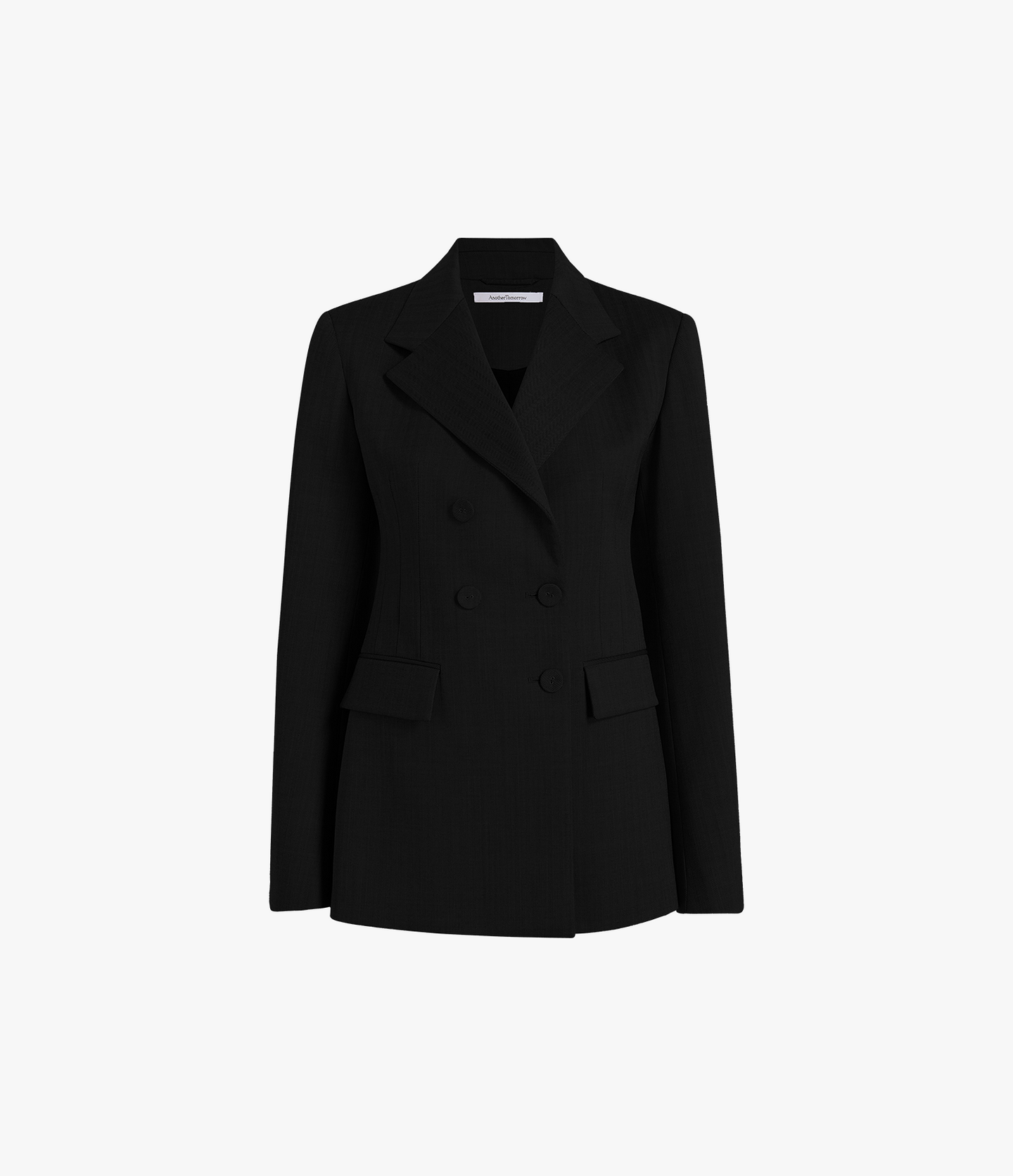 Double Breasted Structured Jacket | Black