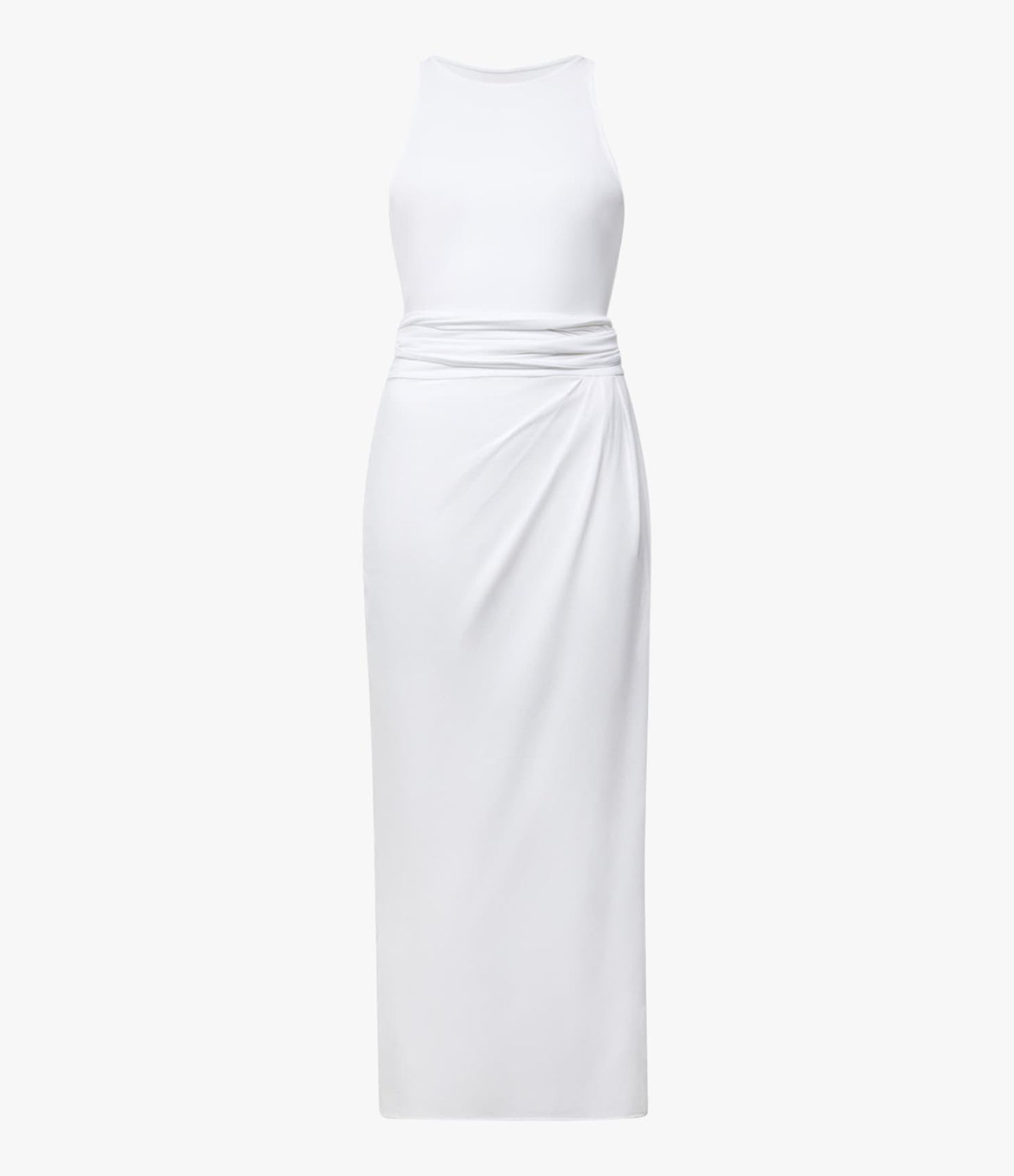 Another Tomorrow Sarong Tie Dress - White / XL