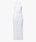 Another Tomorrow Sarong Tie Dress in White – Cotton Women's Dress