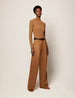 Another Tomorrow Ribbed Turtleneck in Vicuna – Wool Women's Knitwear