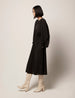 Another Tomorrow Drawstring Gathered Dress in Black – Viscose Women's Dress
