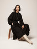 Another Tomorrow Drawstring Gathered Dress in Black – Viscose Women's Dress