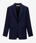 Another Tomorrow Single Button Jacket in Navy – Wool Women's Jacket