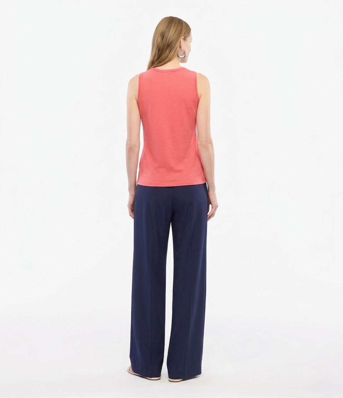 Another Tomorrow Sleeveless Tee in Rhubarb – Cotton Women's Top