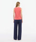 Another Tomorrow Sleeveless Tee in Rhubarb – Cotton Women's Top