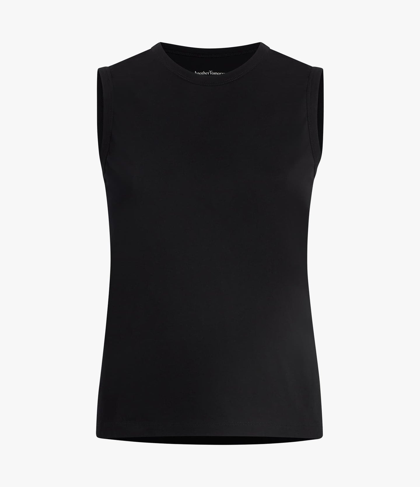 Another Tomorrow Sleeveless Tee in Black – Cotton Women's Top