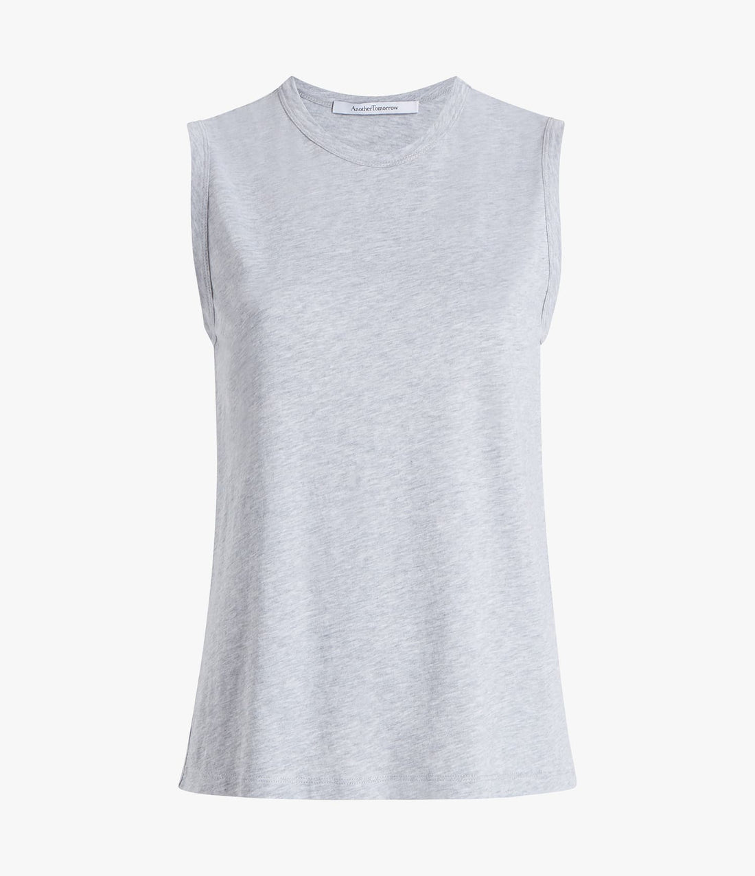 Another Tomorrow Sleeveless Tee in Heather Grey – Cotton Women's Top