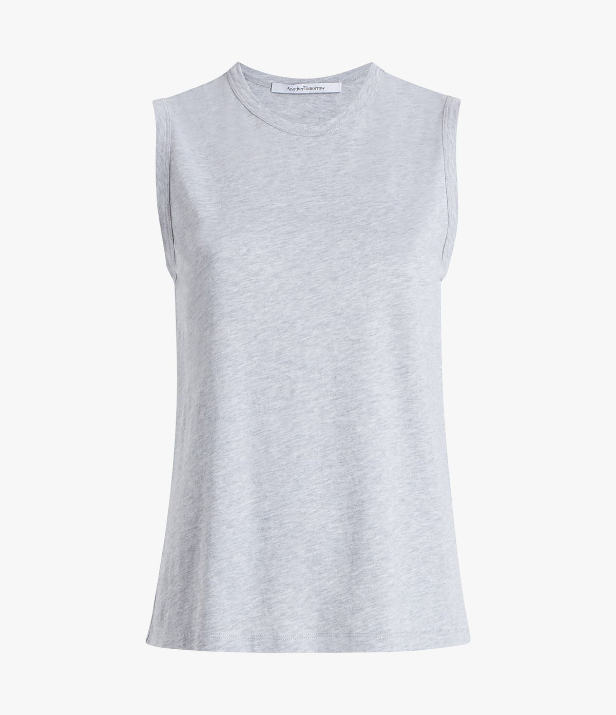 Another Tomorrow Sleeveless Tee in Heather Grey – Cotton Women's Top