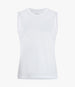 Another Tomorrow Sleeveless Tee in White – Cotton Women's Top