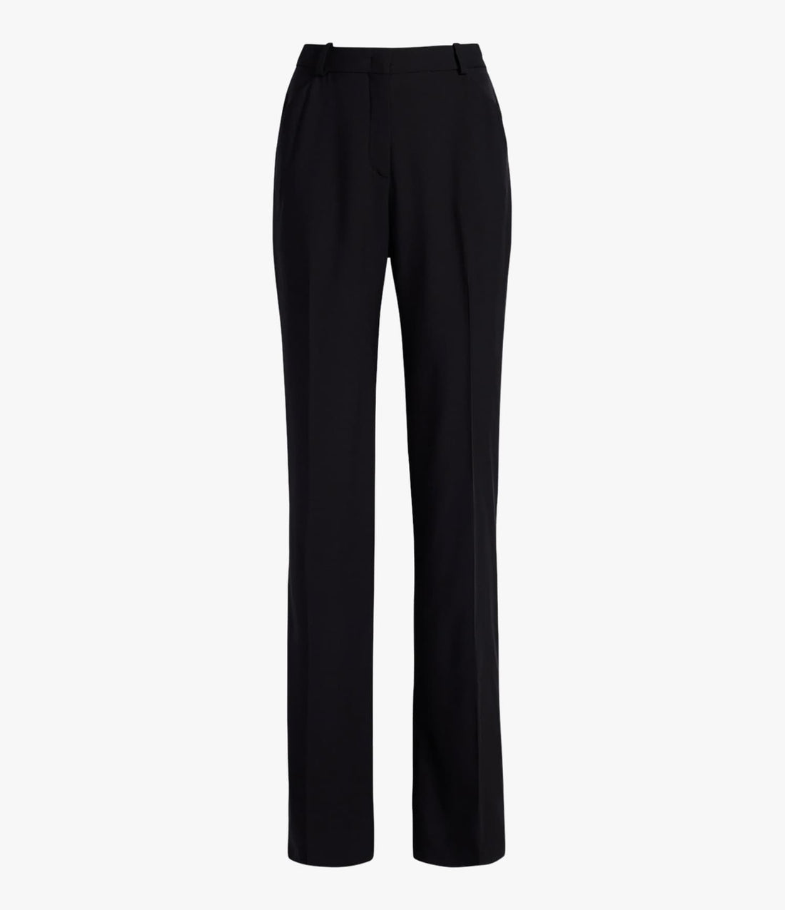 Another Tomorrow Slight Flare Trouser in Black – Wool Women's Trousers