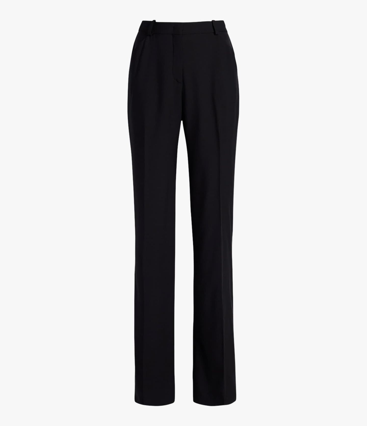 Another Tomorrow Slight Flare Trouser in Black – Wool Women's Trousers