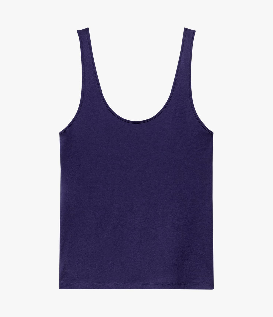 Another Tomorrow Slim Tank Top in Indigo – Cotton Women's Top