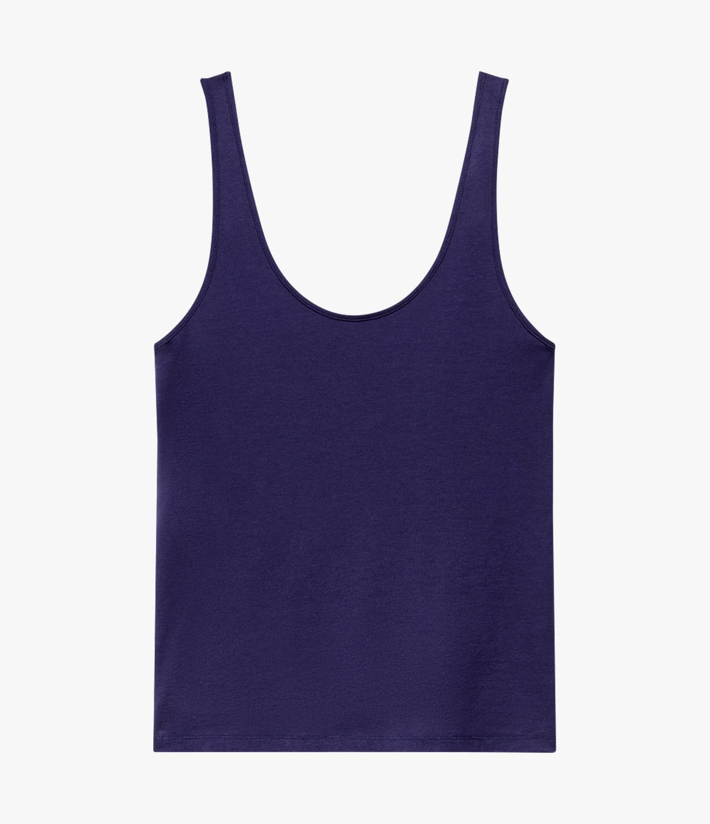 Another Tomorrow Slim Tank Top in Indigo – Cotton Women's Top