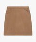 Another Tomorrow Tailored Mini Skirt in Camel – Cashmere Women's Skirt
