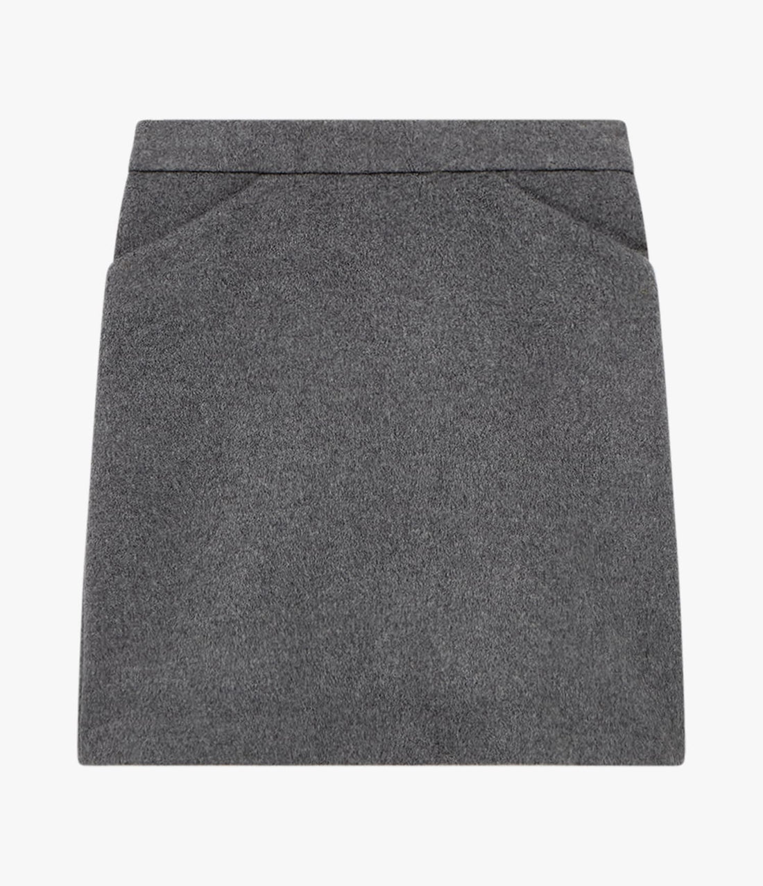 Another Tomorrow Tailored Mini Skirt in Medium Melange Grey – Cashmere Women's Skirt