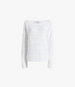 Oversized Textured Sweater | White in white