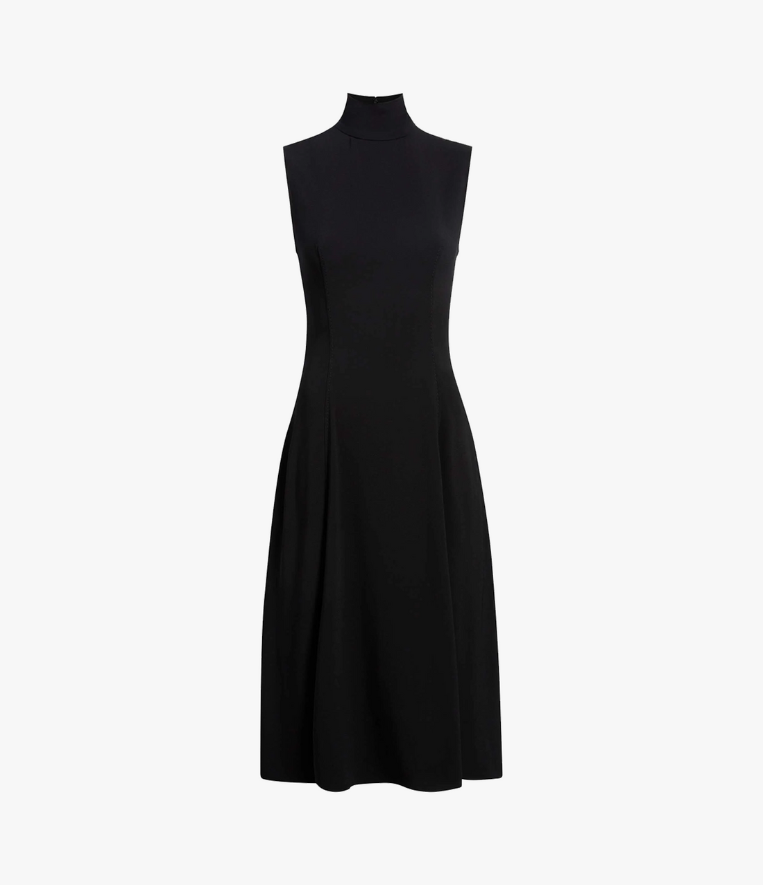 Turtleneck Flare Dress | Black