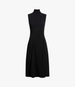 Turtleneck Flare Dress | Black