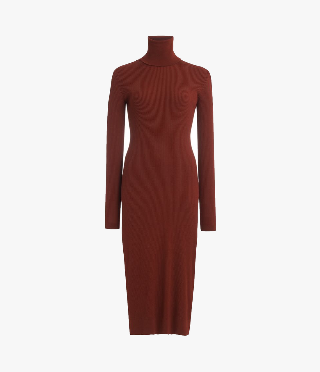 Turtleneck Sweater Dress | Rust