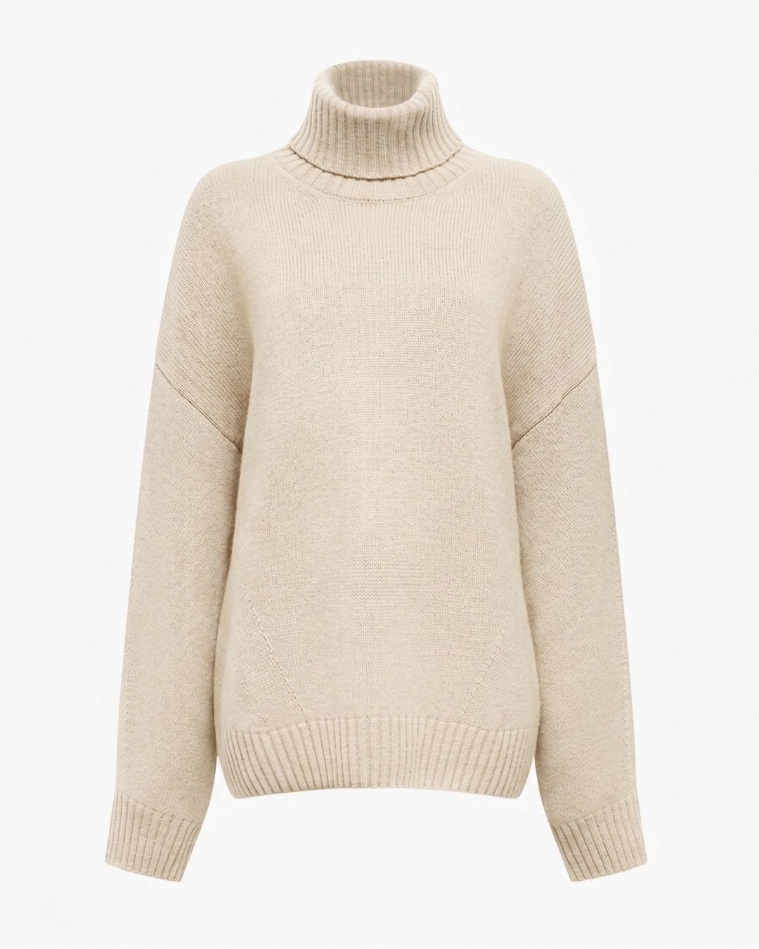 Cashmere Oversized Turtleneck | Ivory