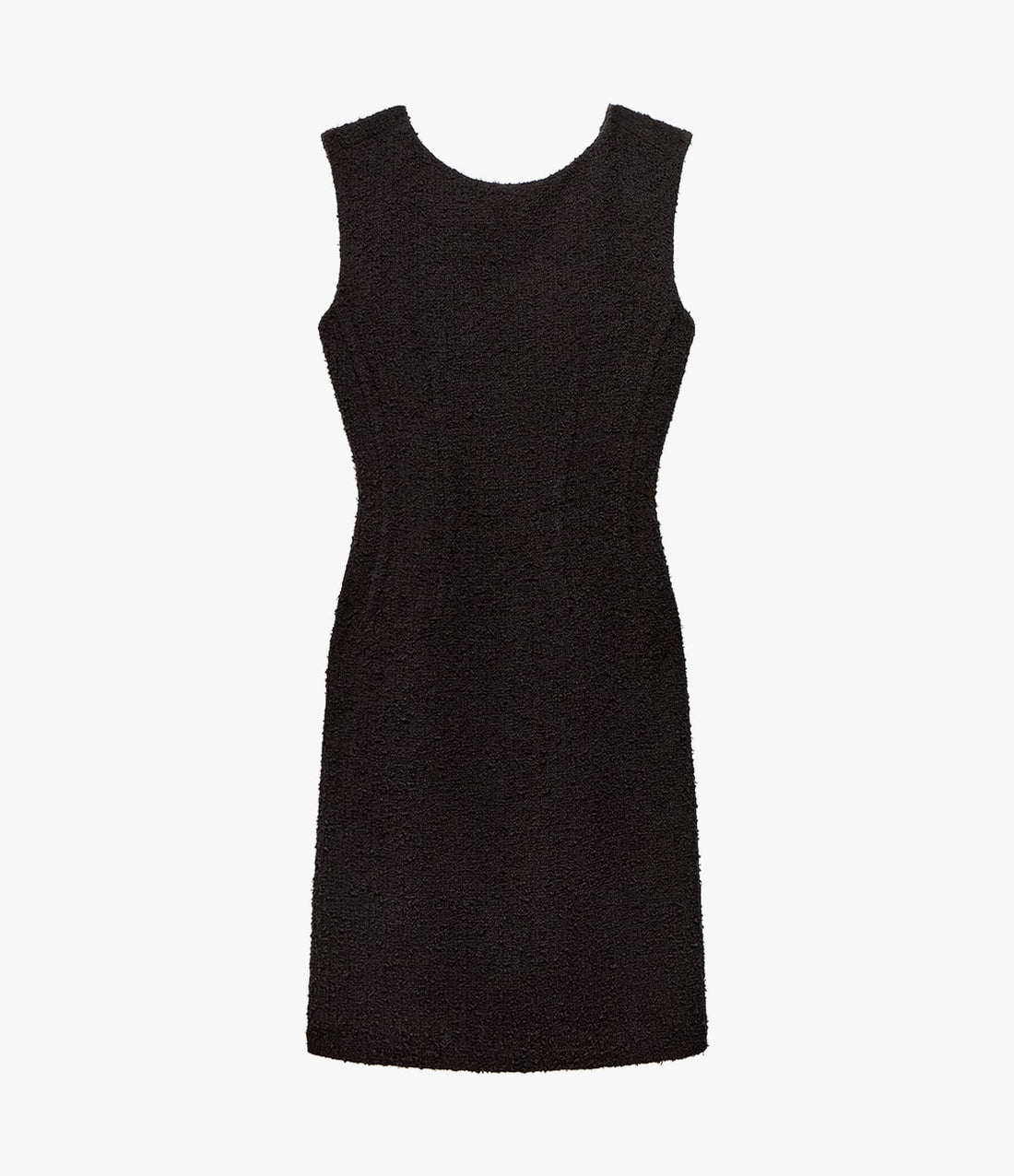 Another Tomorrow Tweed Dress in Black – Cotton Women's Dress