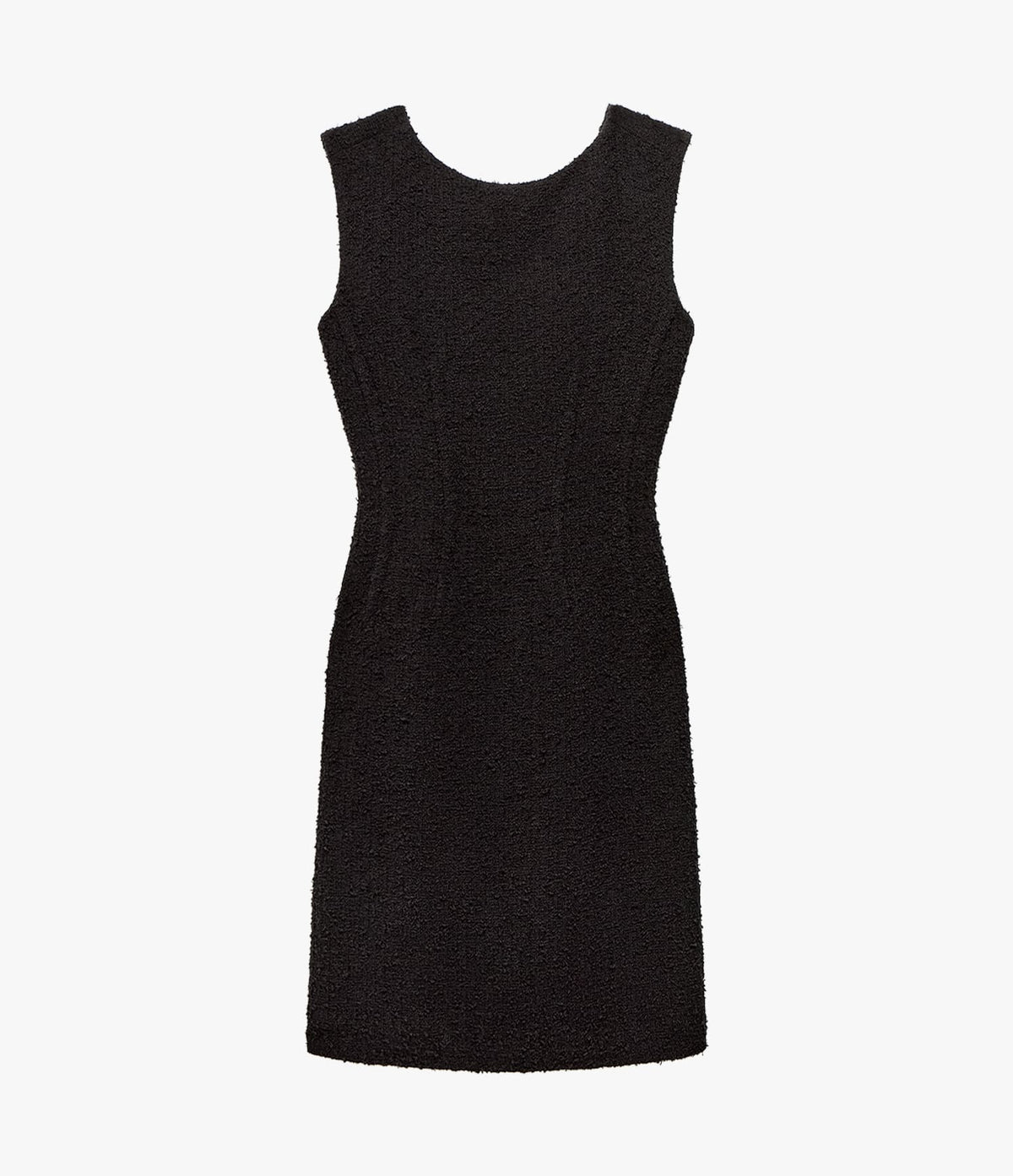 Another Tomorrow Tweed Dress in Black – Cotton Women's Dress