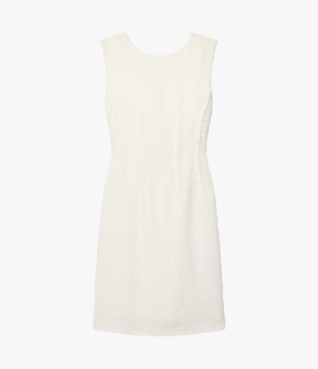 Another Tomorrow Tweed Dress in Cream – Cotton Women's Dress