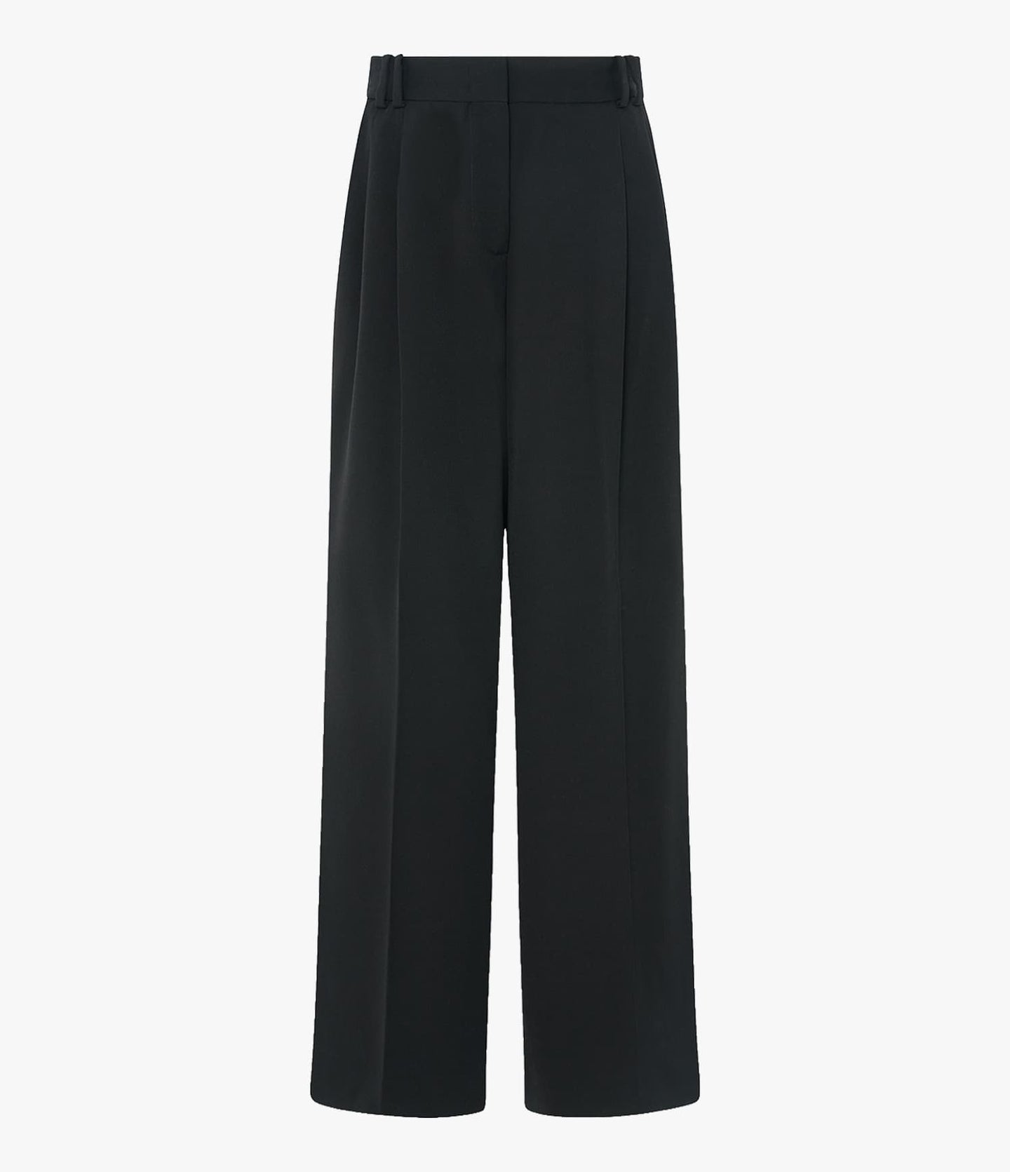 Twill Pleated Trouser | Black