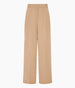 Another Tomorrow Twill Pleated Trouser in Camel – Wool Women's Trousers
