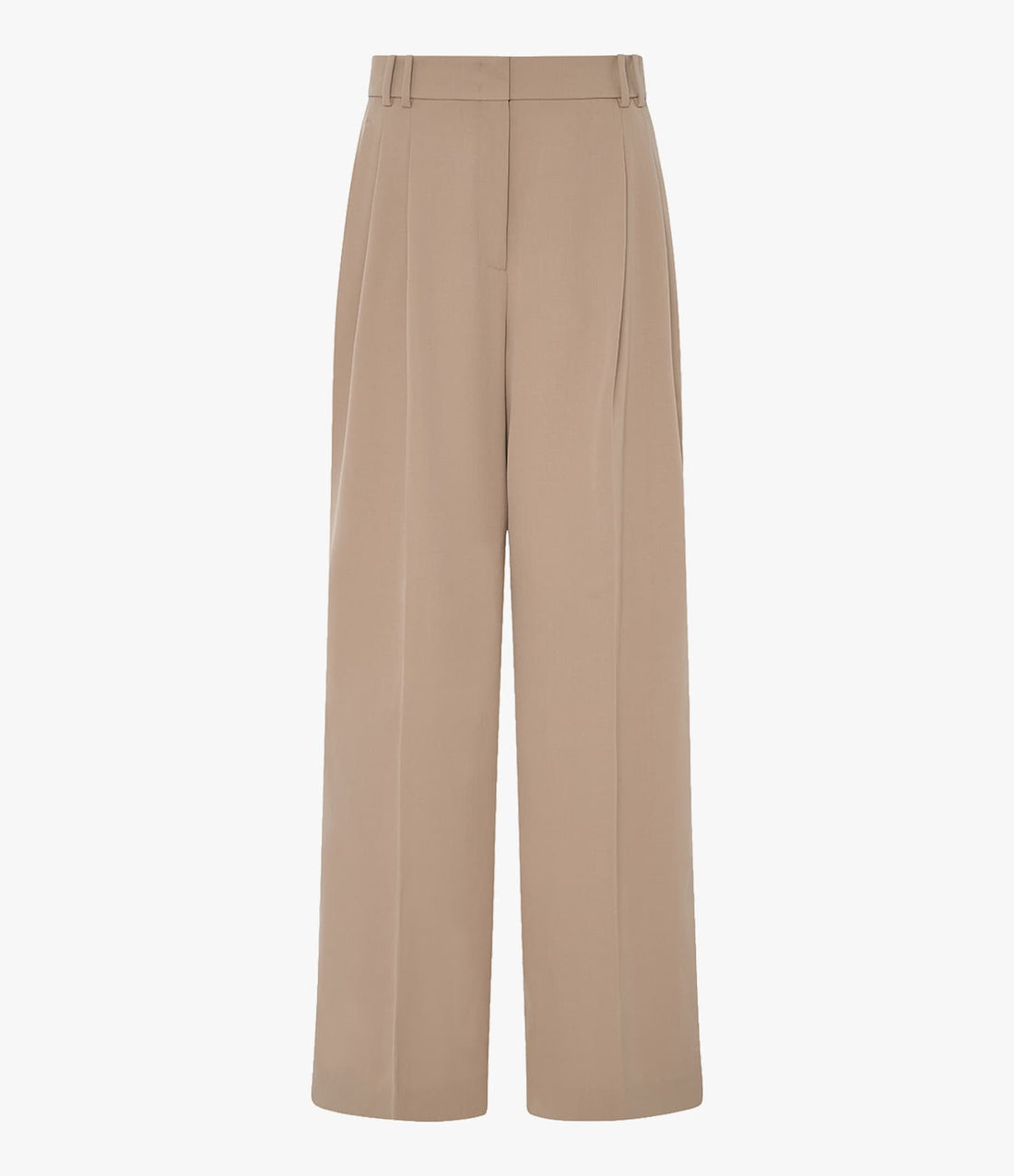 Twill Pleated Trouser | Camel