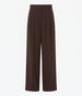 Twill Pleated Trouser | Dark Chocolate