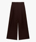Twill Pleated Trouser | Dark Chocolate