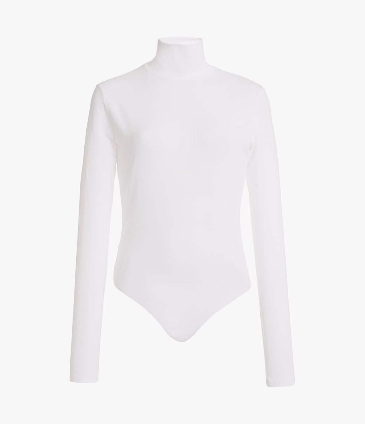 Another Tomorrow Turtleneck Bodysuit in White – Cotton Women's Knitwear