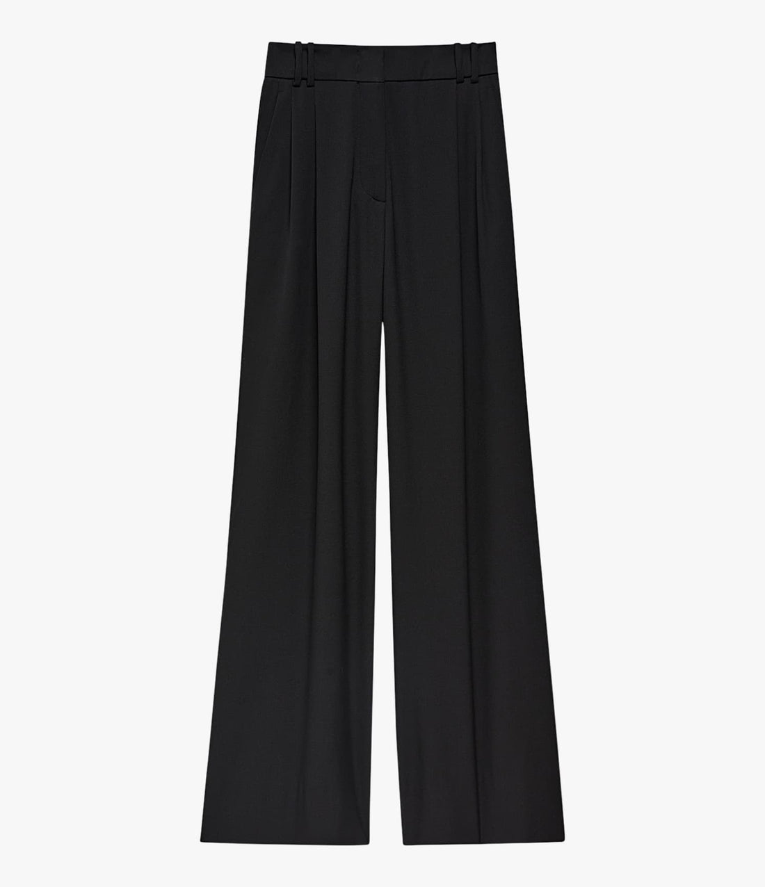 Twill Pleated Trouser | Black