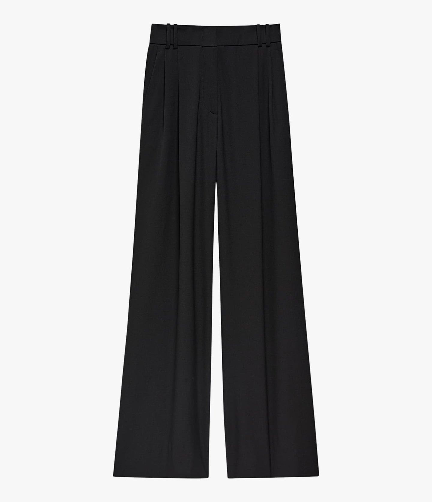 Twill Pleated Trouser | Black