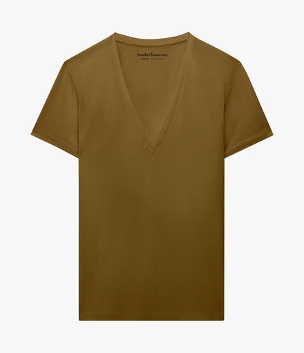 V-Neck Tee | Moss