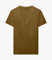 Another Tomorrow V-Neck Tee in Moss – Cotton Women's Top