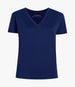 Another Tomorrow V-Neck Tee in Navy – Cotton Women's Top
