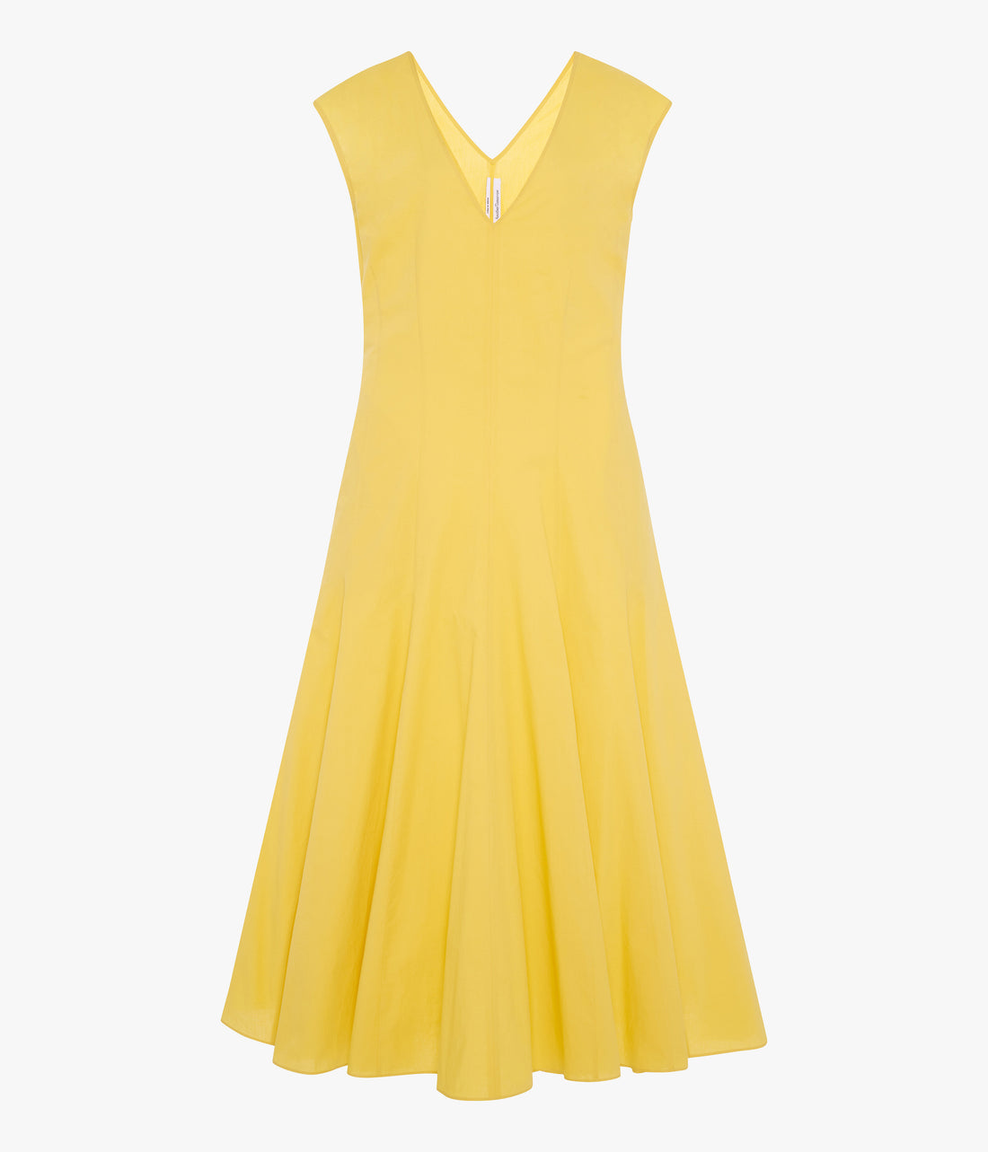 Another Tomorrow V Neck Day Dress in Sun – Cotton Women's Dress