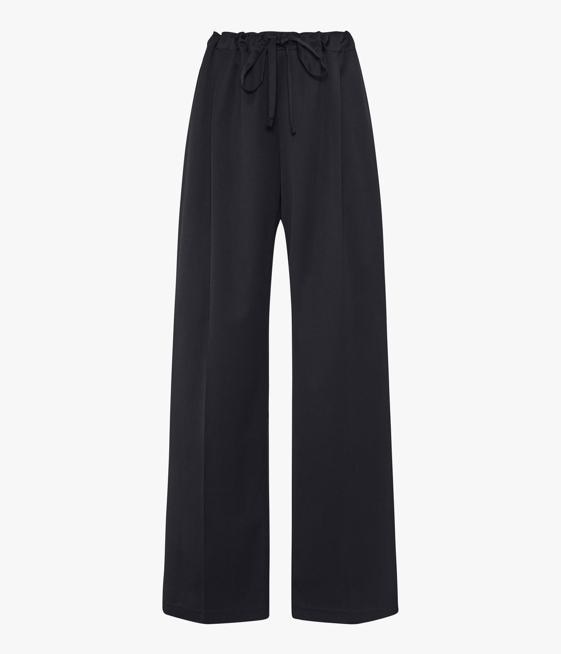 Another Tomorrow Voile Drawcord Pant in Black – Cotton Women's Trousers