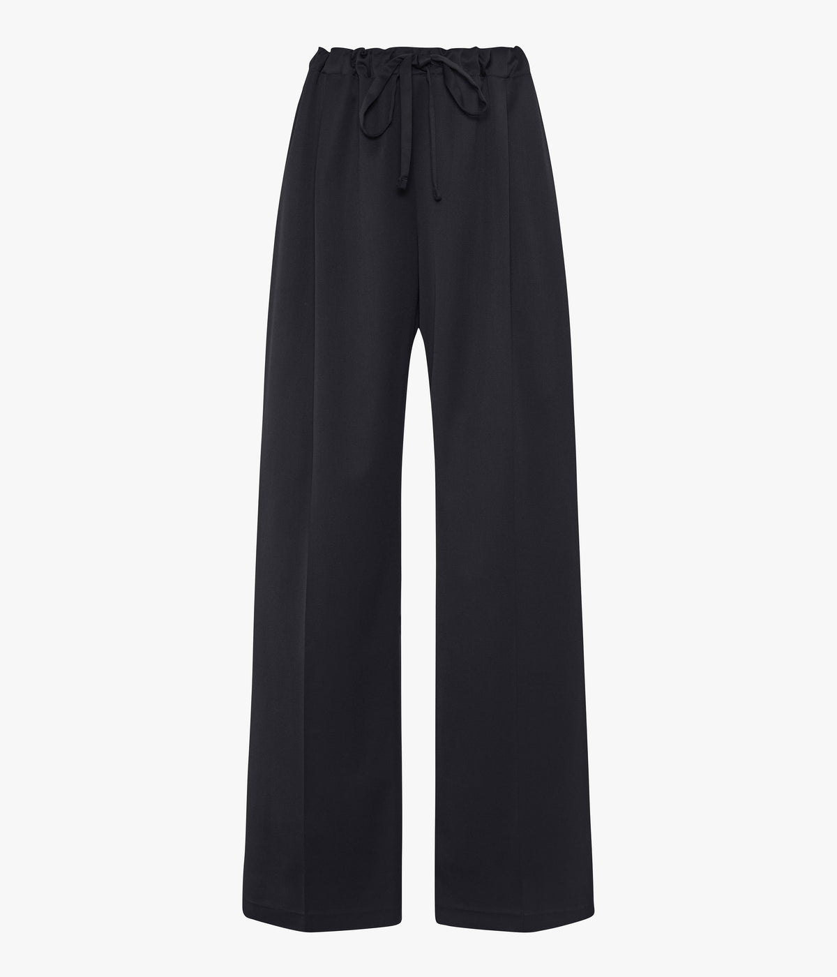 Another Tomorrow Voile Drawcord Pant in Black – Cotton Women's Trousers