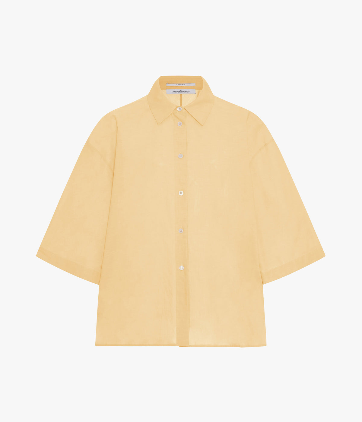 Another Tomorrow Voile Short Sleeve Shirt in Mimosa – Cotton Women's Trousers