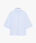 Another Tomorrow Voile Short Sleeve Shirt in Sky – Cotton Women's Shirt
