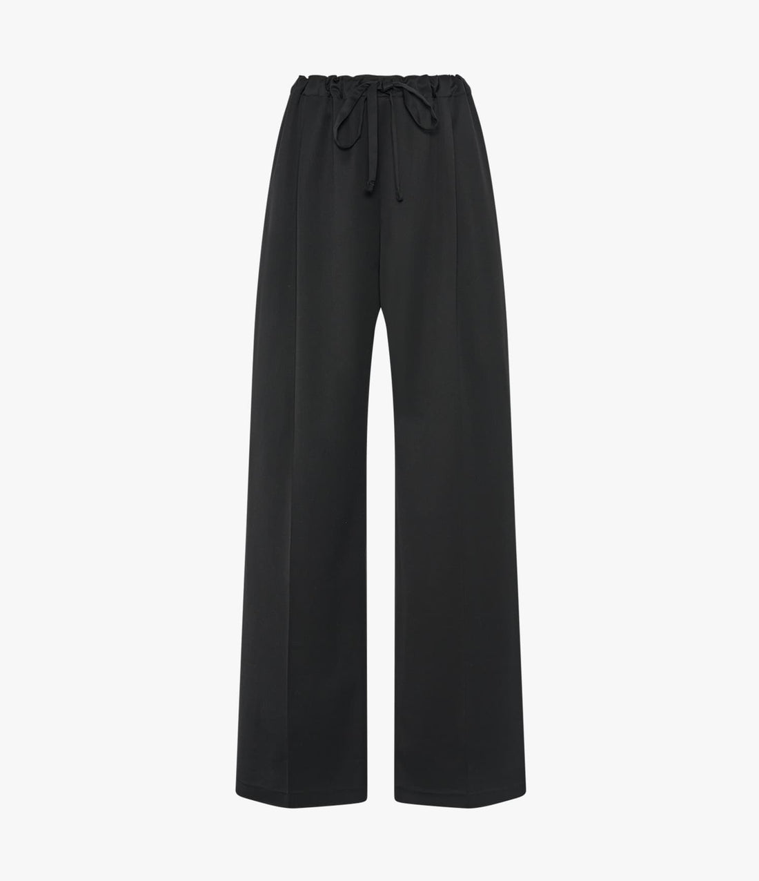 Another Tomorrow Voile Drawcord Pant in Black – Cotton Women's Trousers