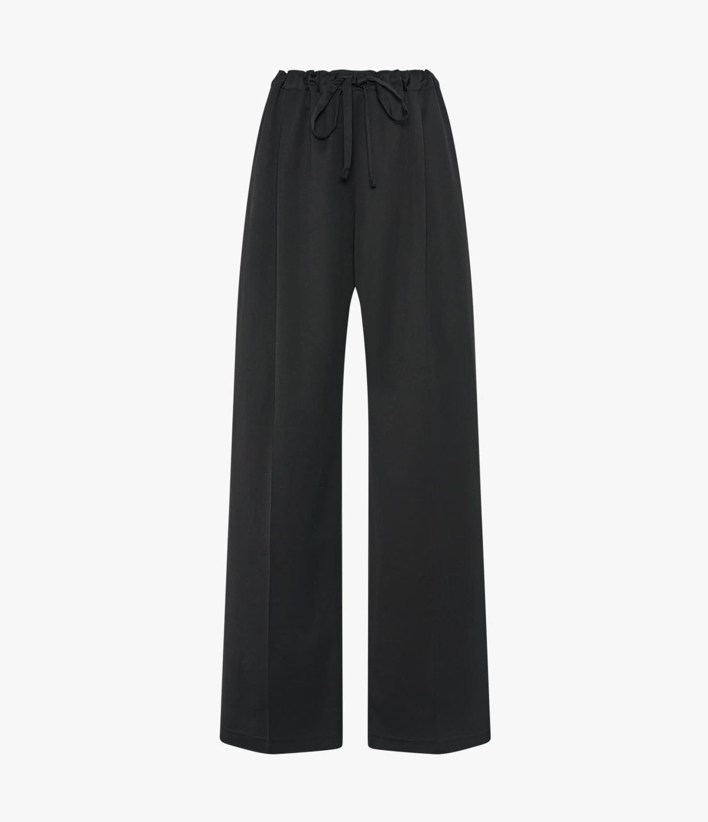 Another Tomorrow Voile Drawcord Pant in Black – Cotton Women's Trousers
