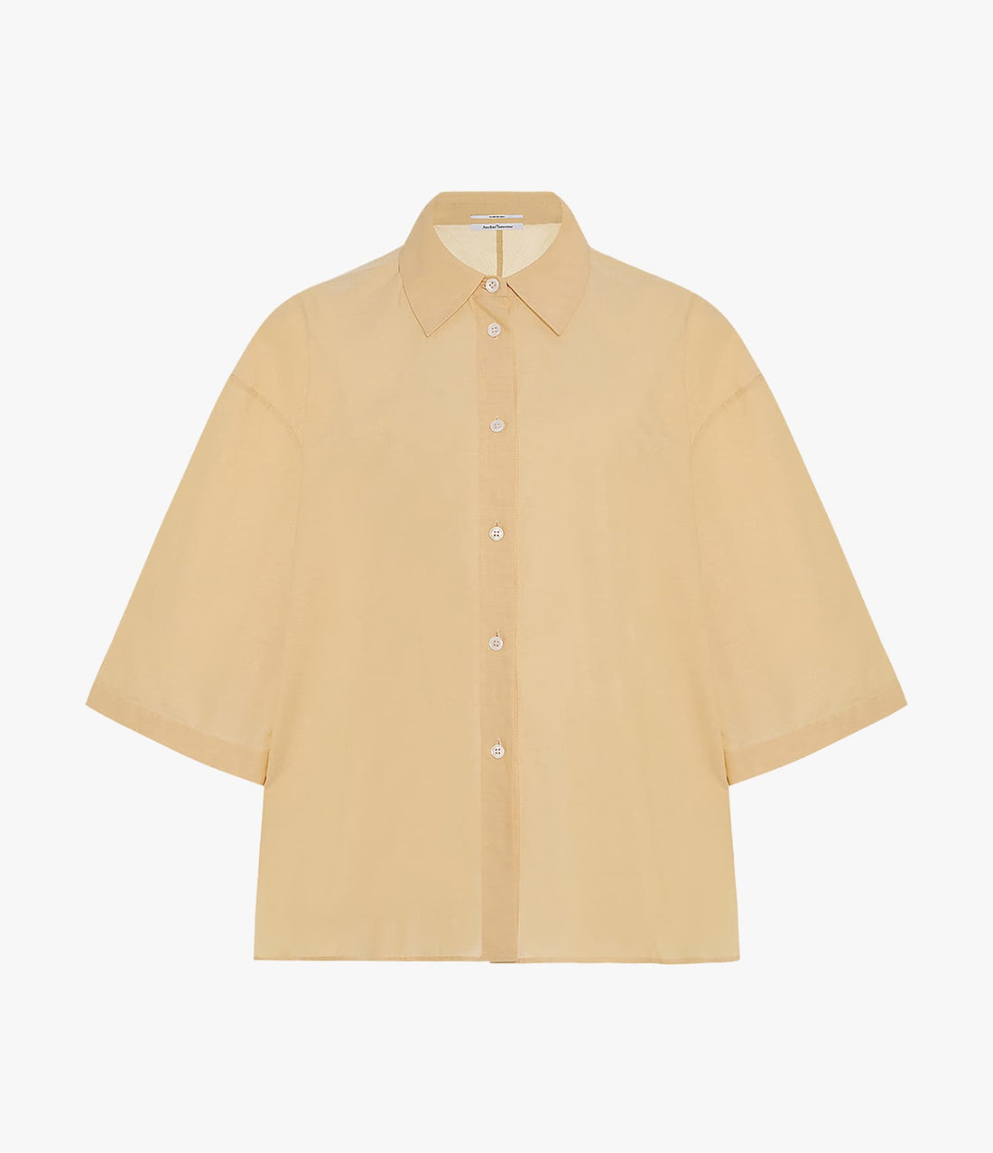 Another Tomorrow Voile Short Sleeve Shirt in Mimosa – Cotton Women's Trousers
