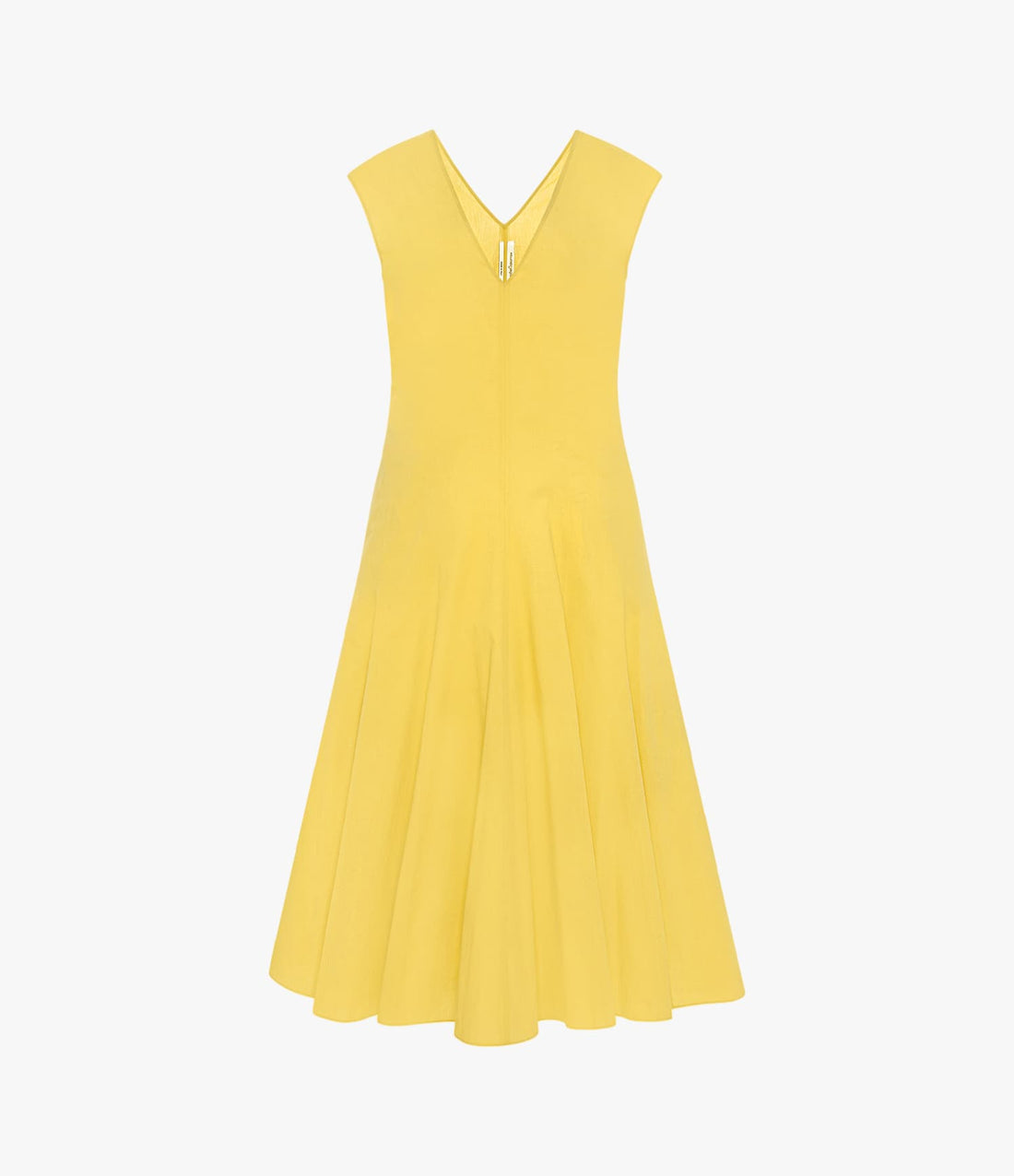 Another Tomorrow V Neck Day Dress in Sun – Cotton Women's Dress