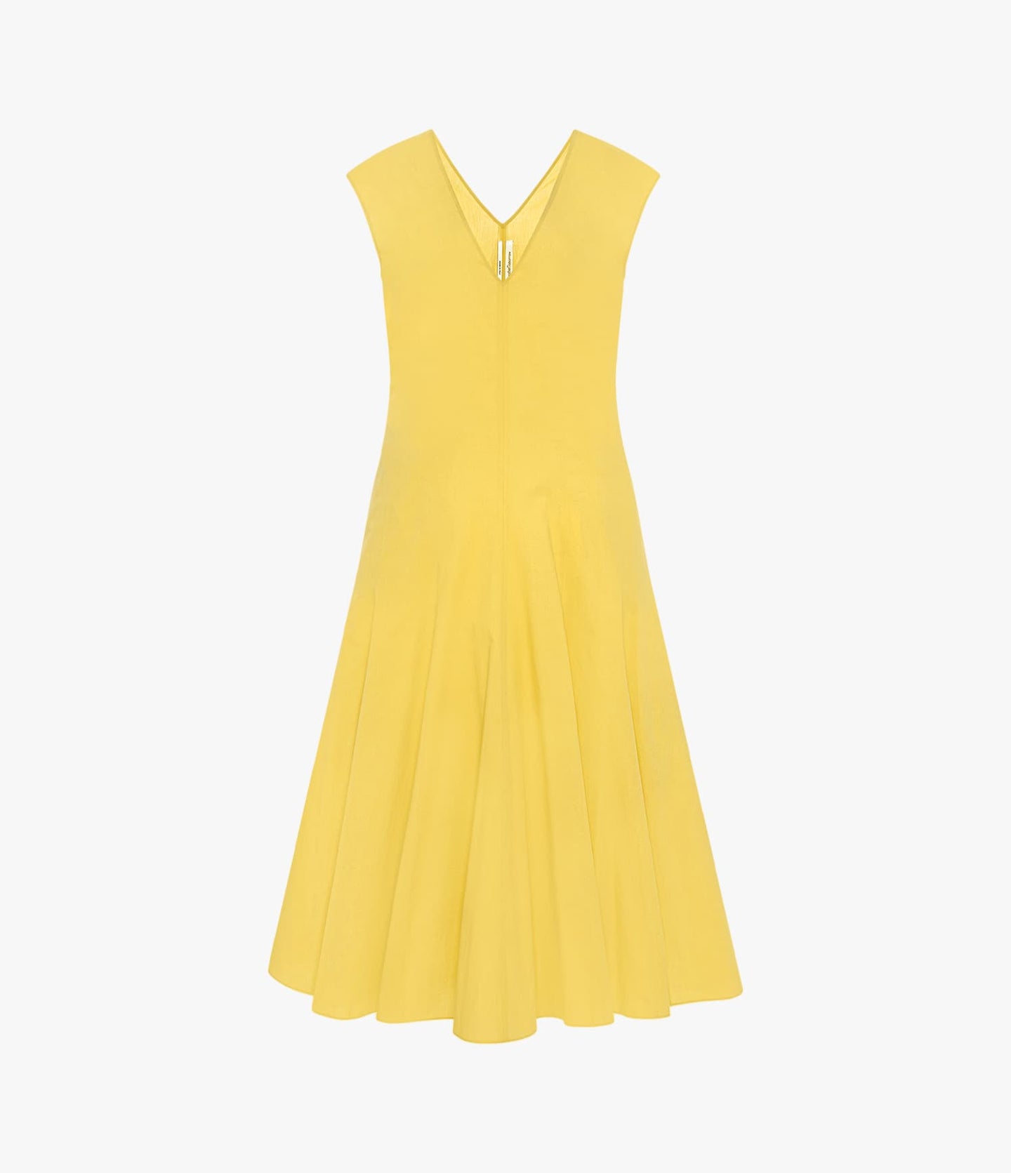 Another Tomorrow V Neck Day Dress in Sun – Cotton Women's Dress